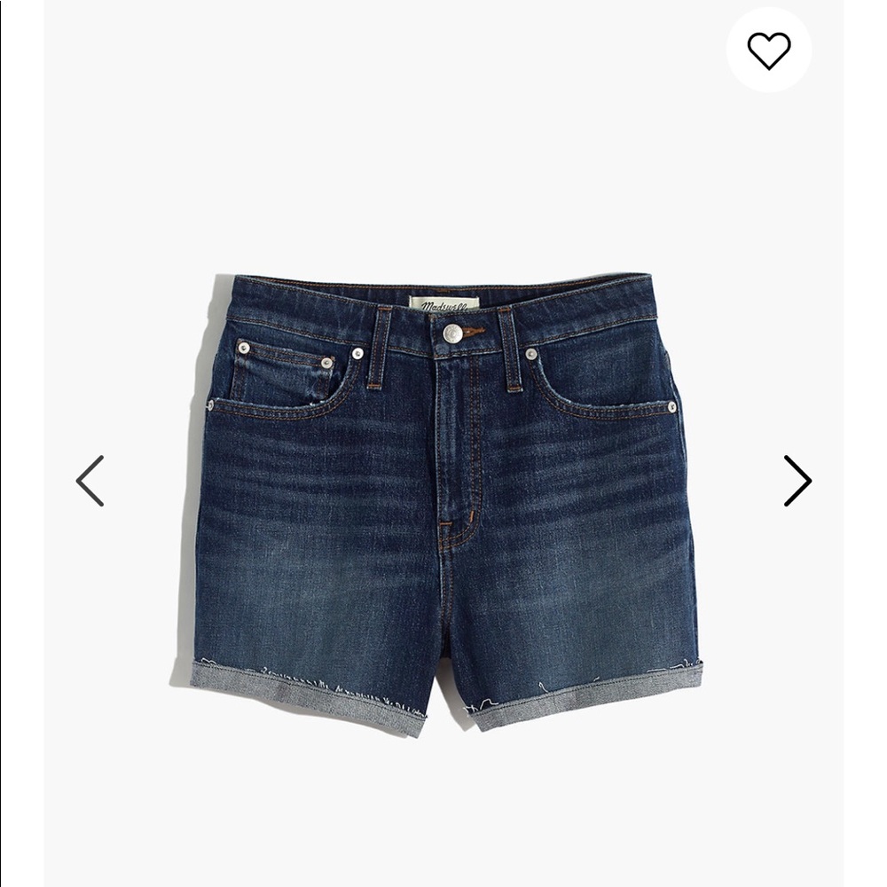 Madewell high rise jean shorts